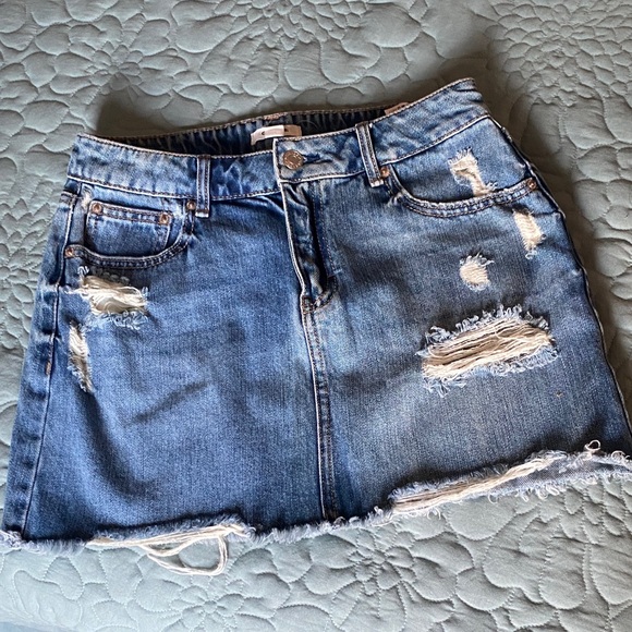 Garage Denim mini skirt - Picture 1 of 8